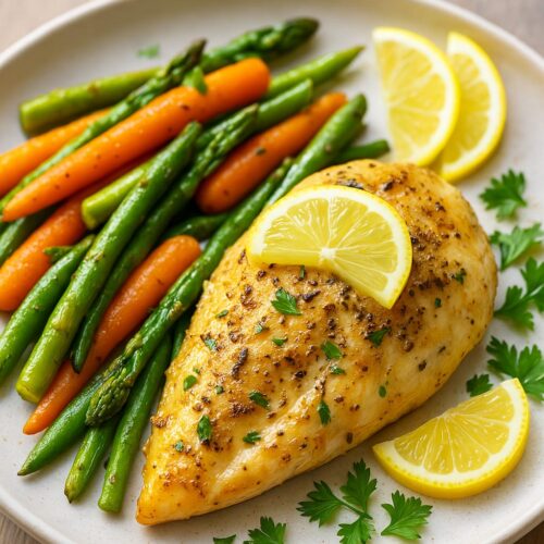 Lemon Herb Chicken with Spring Vegetables